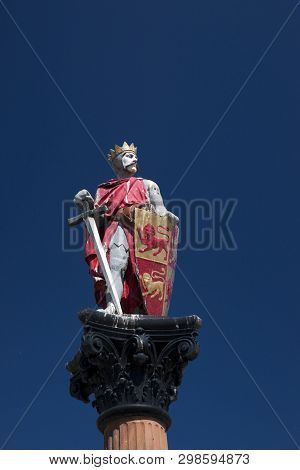 Llywelyn The Great Statue, Conwy, Wales, Uk - May 2010