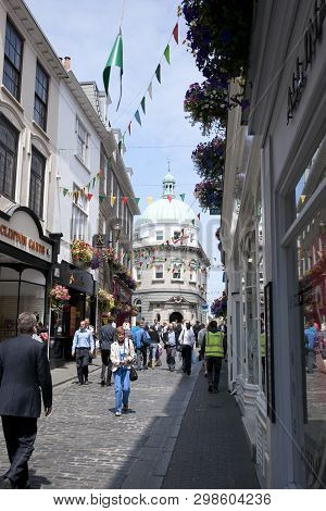 The High Street In The Town Of St Pierre Port (st Peter Port), The Main Settlement Of Guernsey, The 