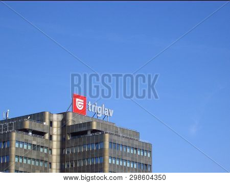Ljubljana, Slovenia - March 22 2019: Zavarovalnica Triglav Main Building