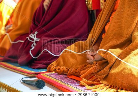 Holy Thread In Monk Hands