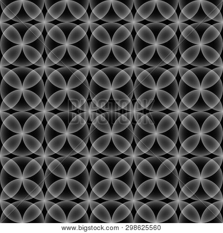 Simple Monochrome Geometric Seamless Pattern. Vector Abstract Background.
