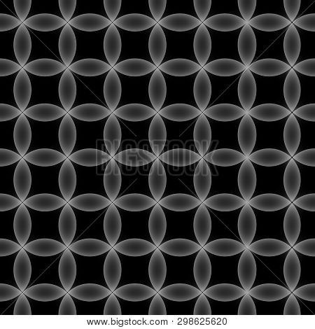 Simple Monochrome Geometric Seamless Pattern. Vector Abstract Background.