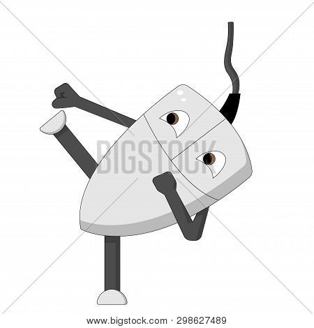 Kung Fu Computer Mouse. Stock Cartoon Illustration