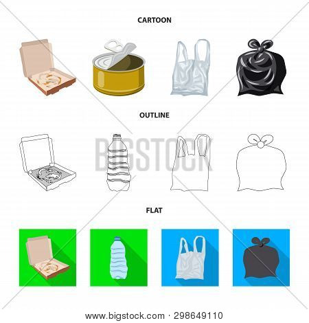Vector Illustration Of Dump  And Sort Icon. Set Of Dump  And Junk Vector Icon For Stock.