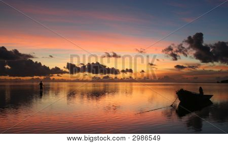 Solnedgang i Fiji