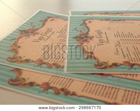 Mogilev, Belarus - April 27, 2019: Interior Of The Cafe Van Gog