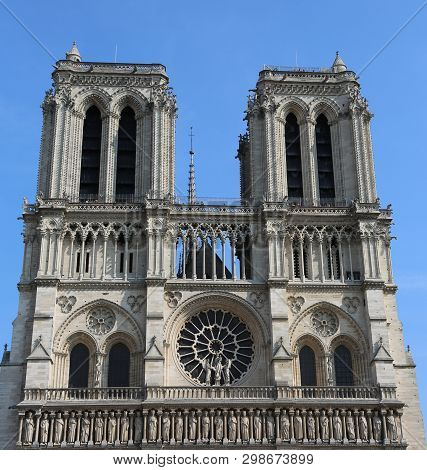 Cathedral Of Notre Dame De Paris In France Before The Fire