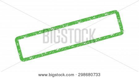Green Frame Of Ruuber Stamp Vector Icon, Illustration Modern Concept Islolated On White Background