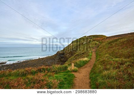 Seaside Of Pointe De La Garde Guérin And Beautiful View On Emerald Coast, Near Saint-briac , Brittan