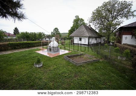 Scornicesti, Olt, Romania - May 01, 2019: Details With The House In Which Nicolae Ceausescu, Romania