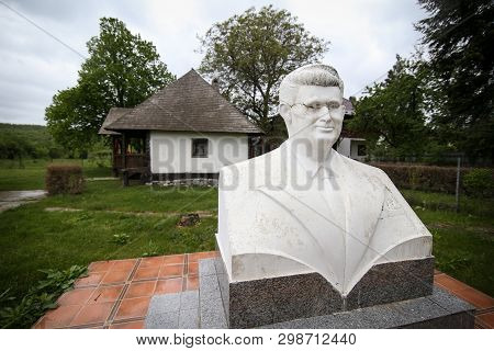 Scornicesti, Olt, Romania - May 01, 2019: Details With The House In Which Nicolae Ceausescu, Romania