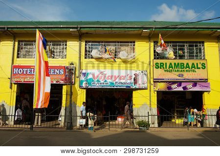 Nuwara Eliya, Sri Lanka - May 22, 2011: People Walk By The Shopping Street In Nuwara Eliya, Sri Lank