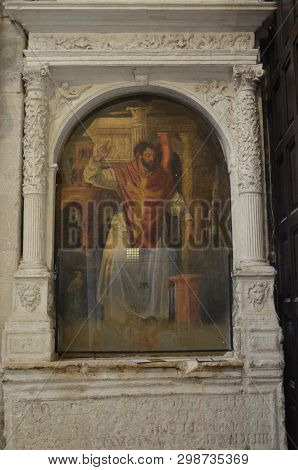 Bari, Italy 10.01.2015: The Basilica Of Saint Nicholas,in Bari