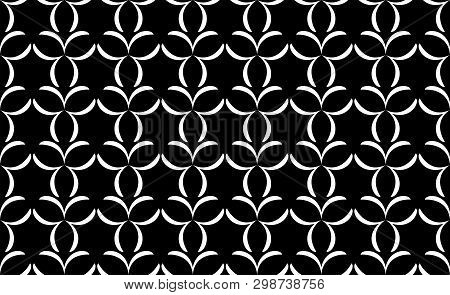 Abstract Geometric Seamless Pattern. Black And White. Modern Stylish Texture. Vector Background.