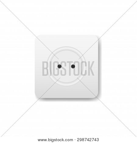 Square Outlet With Shadow On White Background