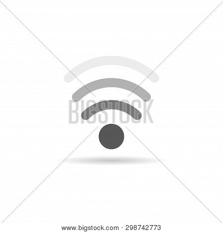 Wi-fi Icon With Shadow On White Background