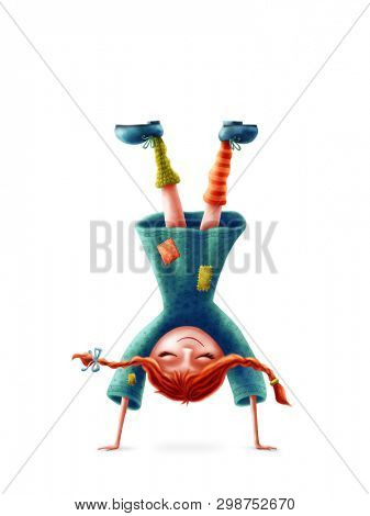 Illustration of a cute girl