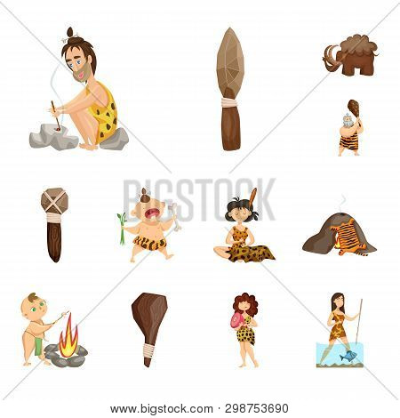 Vector Design Of Ancient  And Age Icon. Collection Of Ancient  And Archeology Vector Icon For Stock.