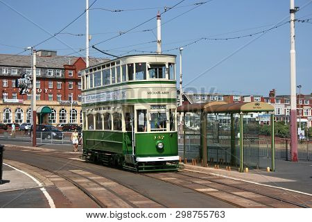 Historic Standard Car Tram No.147 At Blackpool Tramway - Blackpool, Lancashire, United Kingdom - 27t