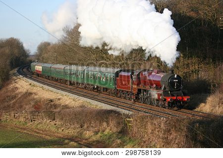 Jubilee Steam Loco 5690 Leander At The Great Central Railway Heritage Steam Railway, Loughborough, L