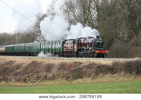Jubilee Steam Loco 5690 Leander At The Great Central Railway Heritage Steam Railway, Loughborough, L