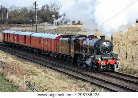 Jubilee Steam Loco 5690 Leander At The Great Central Railway Heritage Steam Railway, Loughborough, L