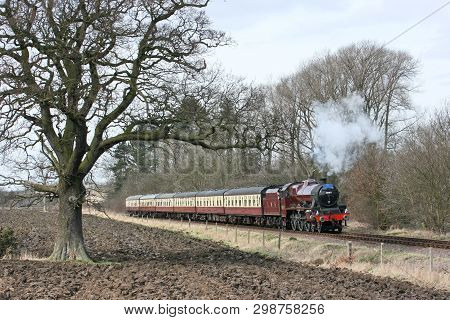 Jubilee Steam Loco 5690 Leander At The Great Central Railway Heritage Steam Railway, Loughborough, L