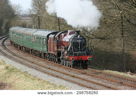 Jubilee Steam Loco 5690 Leander At The Great Central Railway Heritage Steam Railway, Loughborough, L