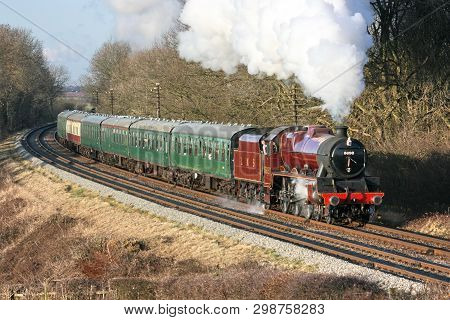 Jubilee Steam Loco 5690 Leander At The Great Central Railway Heritage Steam Railway, Loughborough, L