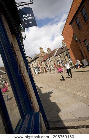A View Of The Strait Leading Up To Steep Hill And The Cathedral, Lincoln, Lincolnshire, United Kingd