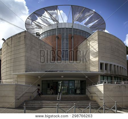 Bayamon/puerto Rico - February 26, 2019: Front Entrance To Municipal Library 