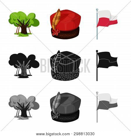 Isolated Object Of Traditional And Tour Logo. Collection Of Traditional And Landmarks Stock Vector I