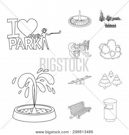 Isolated Object Of Landscape And Nature Symbol. Collection Of Landscape And City Stock Vector Illust
