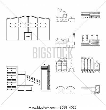 Isolated Object Of Manufacturing And Company Sign. Set Of Manufacturing And Structure Stock Vector I