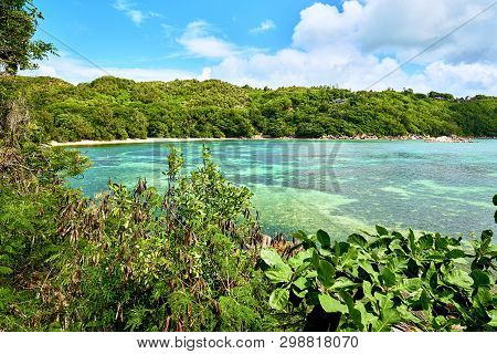 View On Anse Marie Louise Front Consolation Point (tropical Beac