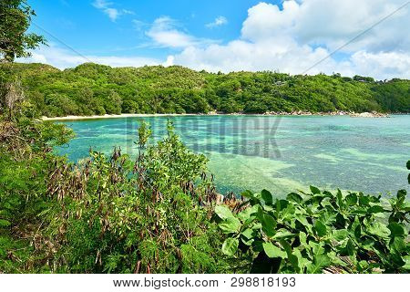 View On Anse Marie Louise Front Consolation Point (tropical Beac
