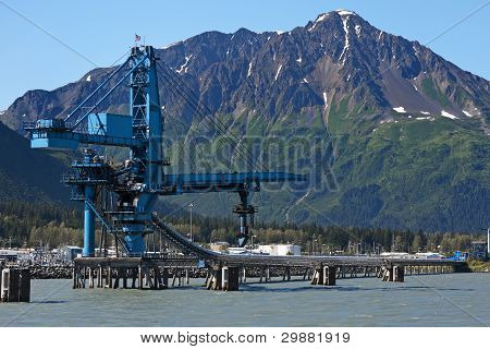 Installatie voor kolen laden in schepen op Seward - Alaska.