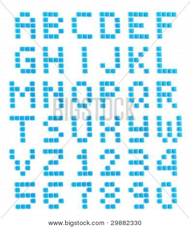 eine Z-Alphabet und Zahlen gebildet von cubes