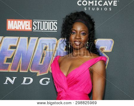 Danai Gurira at the World premiere of 'Avengers: Endgame' held at the LA Convention Center in Los Angeles, USA on April 22, 2019.