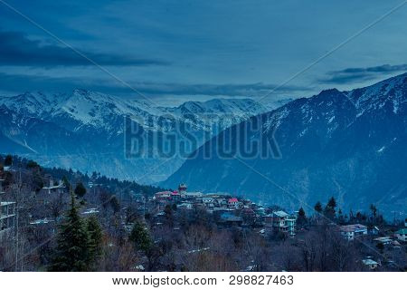 Beautiful Morning In Himalayan Village, Kalpa Himachal Pradesh, India