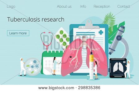 Concept Of Tuberculosis, Pneumonia, Lung Diagnosis X-ray Machine For Diagnosis, It Is Landing Page, 