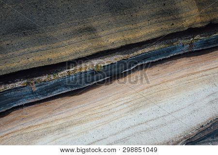 stratum of Earth crust in cross-section, abstract background