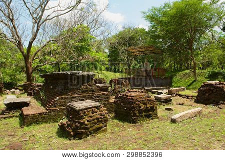 Anuradhapura, Sri Lanka - May 19, 2011: Ruins Of The Sacred City In Anuradhapura, Sri Lanka.