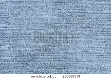 Grey Background. Abstract Texture Of Fleecy Knitted Fabric.