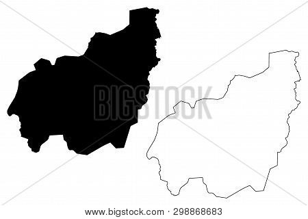West Region (regions Of Cameroon, Republic Of Cameroon) Map Vector Illustration, Scribble Sketch Wes