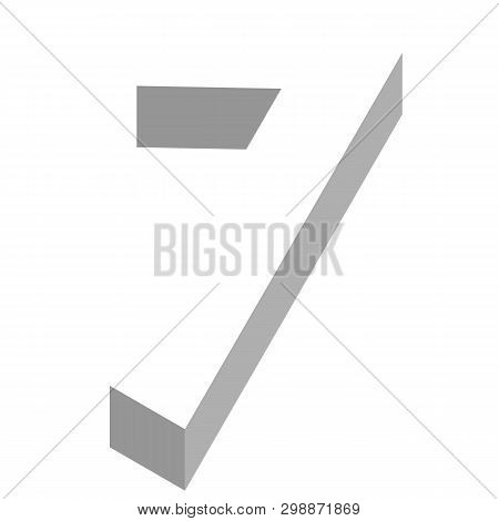 The Number 1 In Three Dimensional View Vector