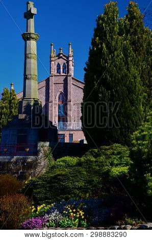 An Exterior View Of An Impressive Church Building In Crieff, Perthshire