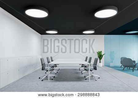 White Office Meeting Room And Lounge
