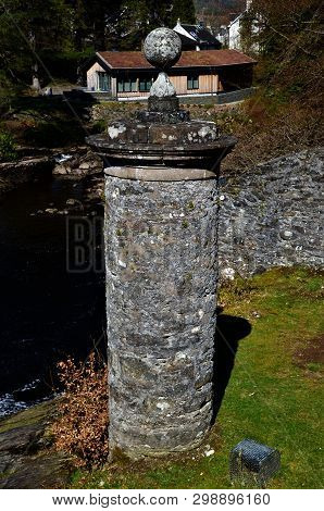 A View Of The Old Stone Entrance Gateway To The Clan Mcnabb Burial Grounds At Killin In Rural Stirli