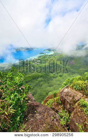 Panoramic View On Port Glaud And Port Launay From Morne Blanc Hi